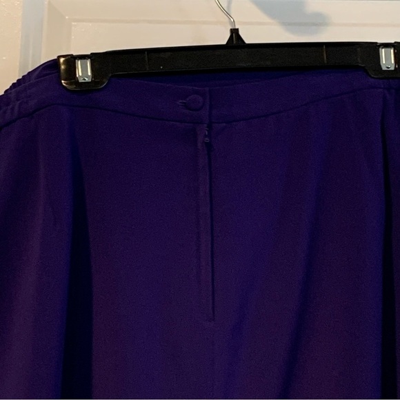 Natasia Collection Faux Fur Collar Purple formal skirt suit set Mother of bride - Picture 8 of 12